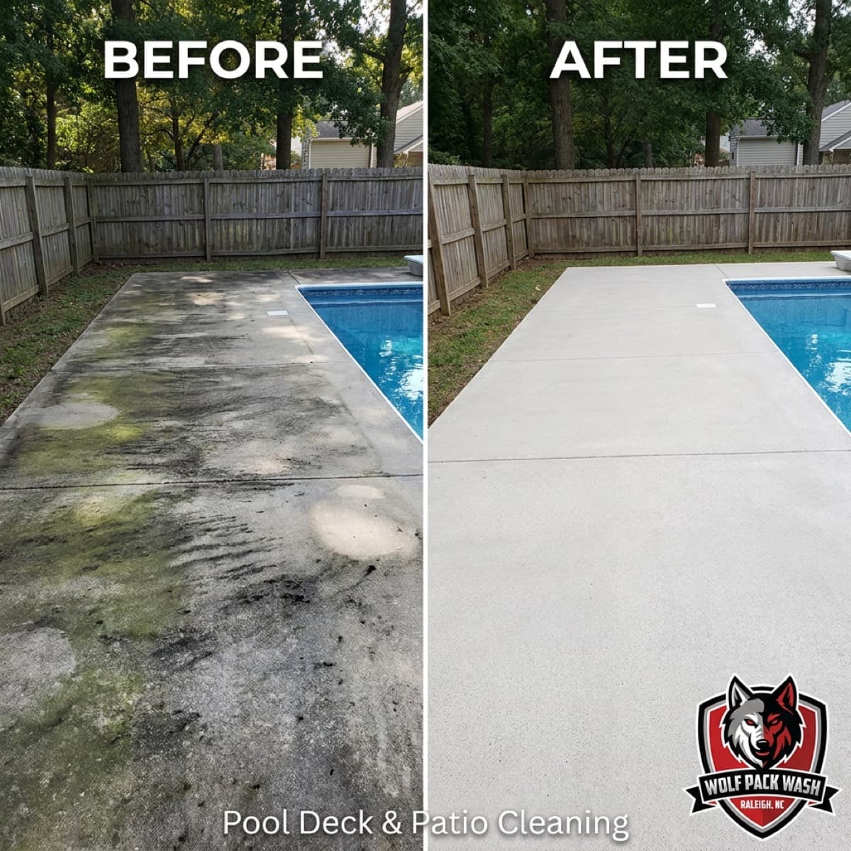 Pool deck and concrete cleaning