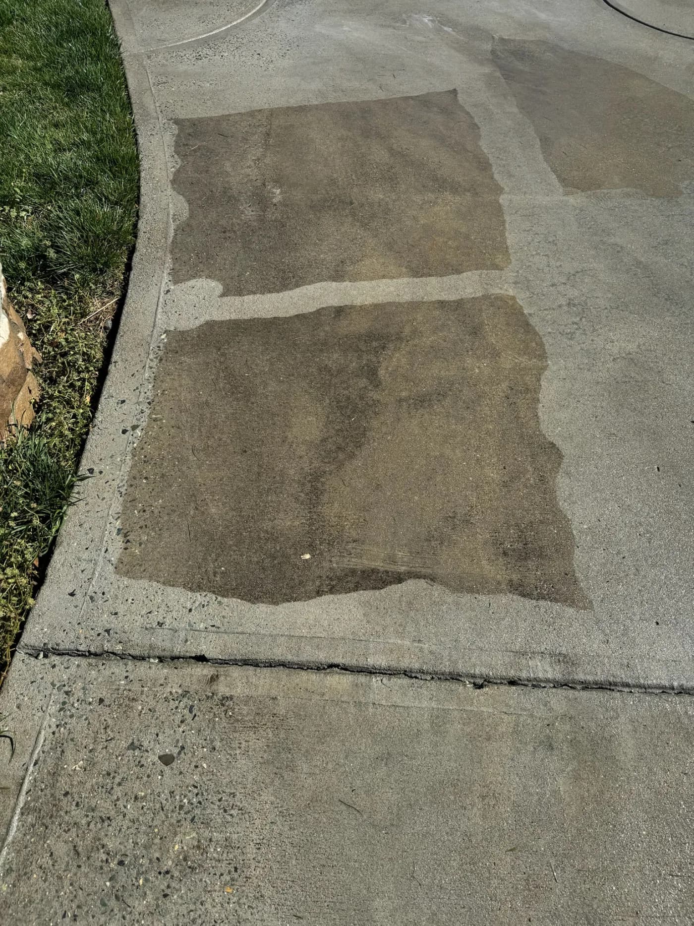 Driveway wash – oil and grime removed