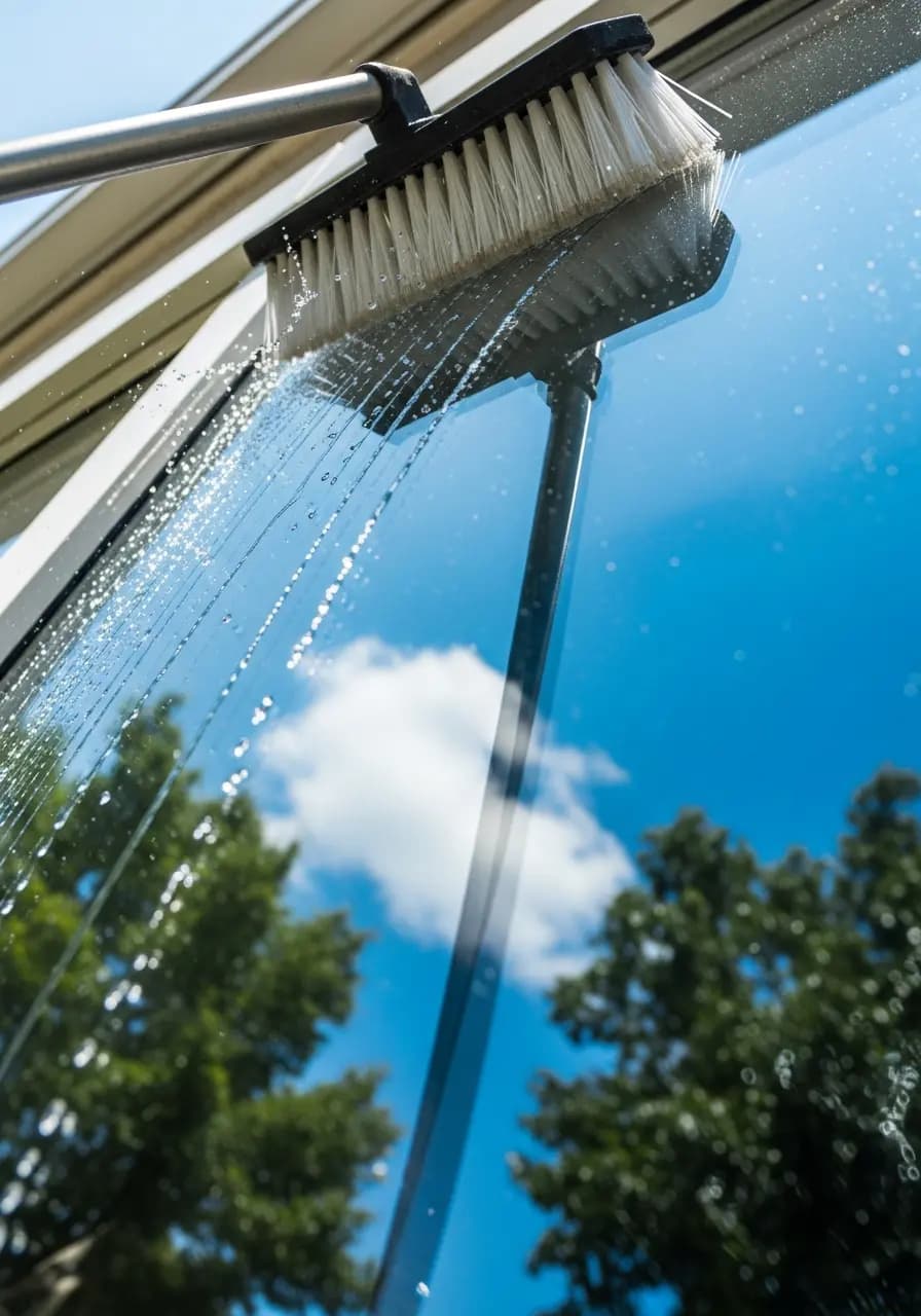 Window cleaning - streak-free finish