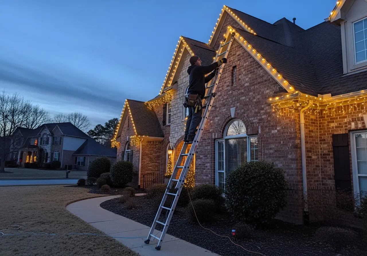 Holiday light installation - professional install in Raleigh NC